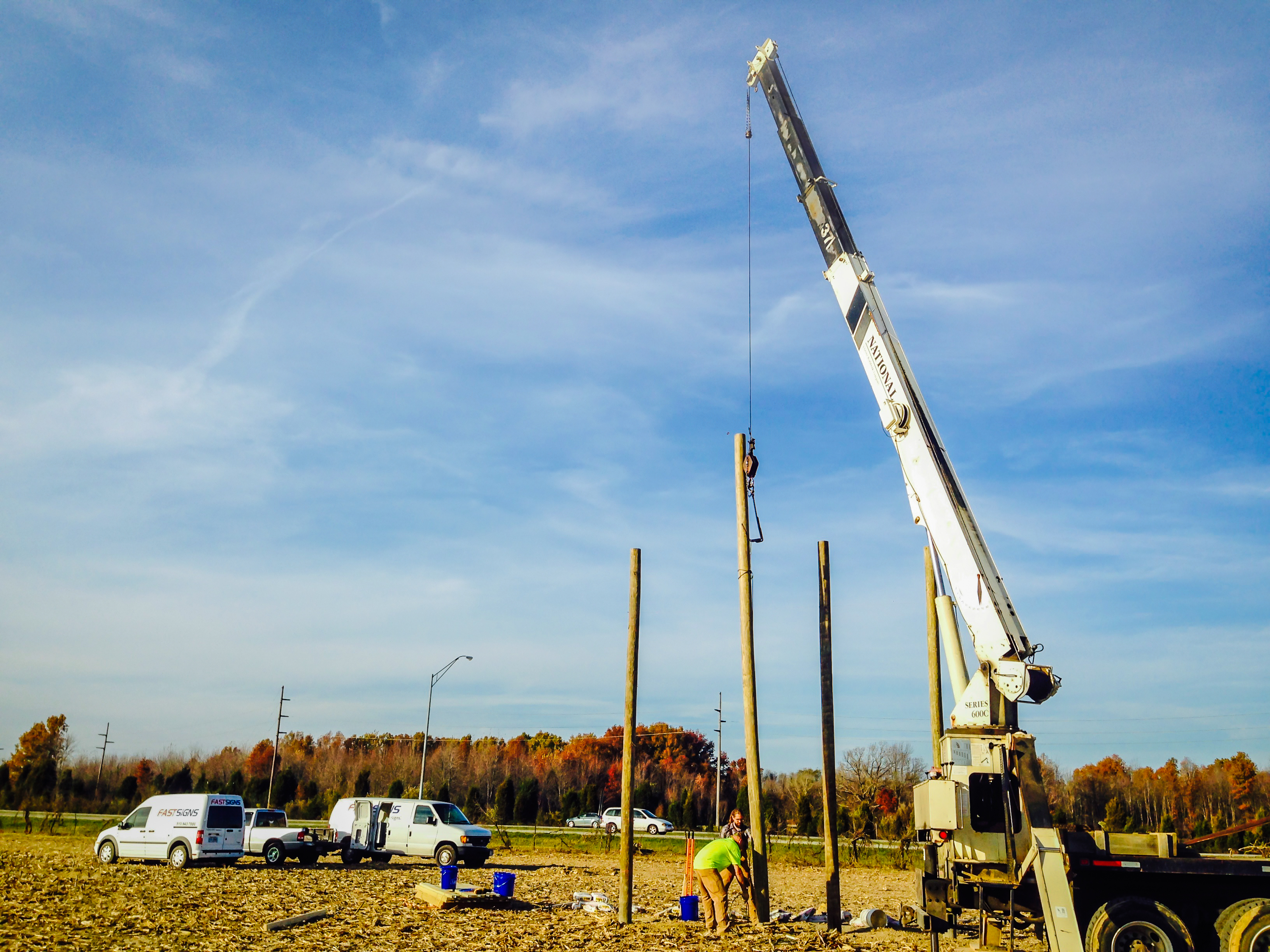 Poles for Sale Sign